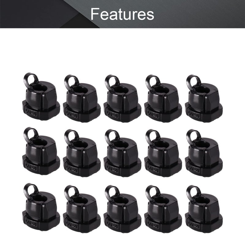 Fielect Round Cable Wire Strain Relief Bush Grommet Round Strain Relief Bushing Electric Cable Protection Cord Buckle 6N-4 15 Pcs - Image 5